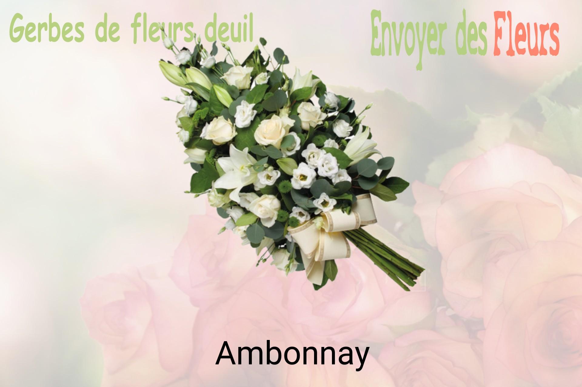 Gerbe de fleurs de deuil livrée à Ambonnay